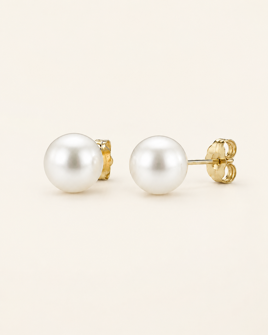 Pearl stud earrings