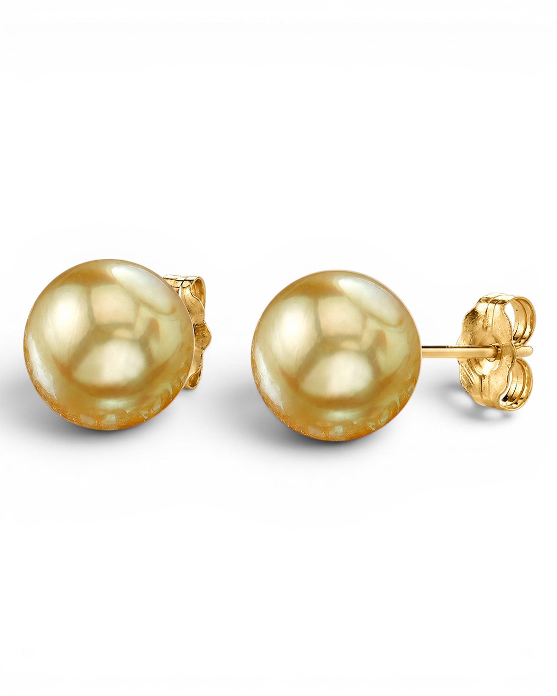 Golden South Sea pearl stud earrings by Prestige Pearl