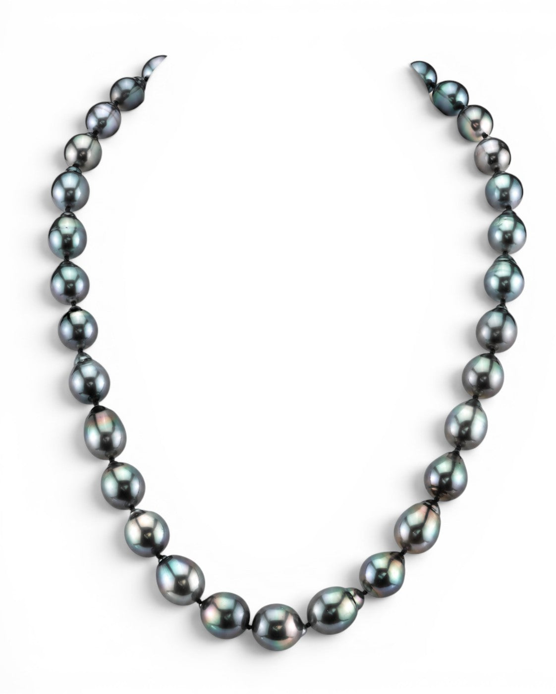 9–11mm baroque black Tahitian pearl necklace by Prestige Pearl
