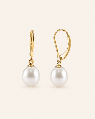 Boucles d'oreilles dormeuses perles d'eau douce