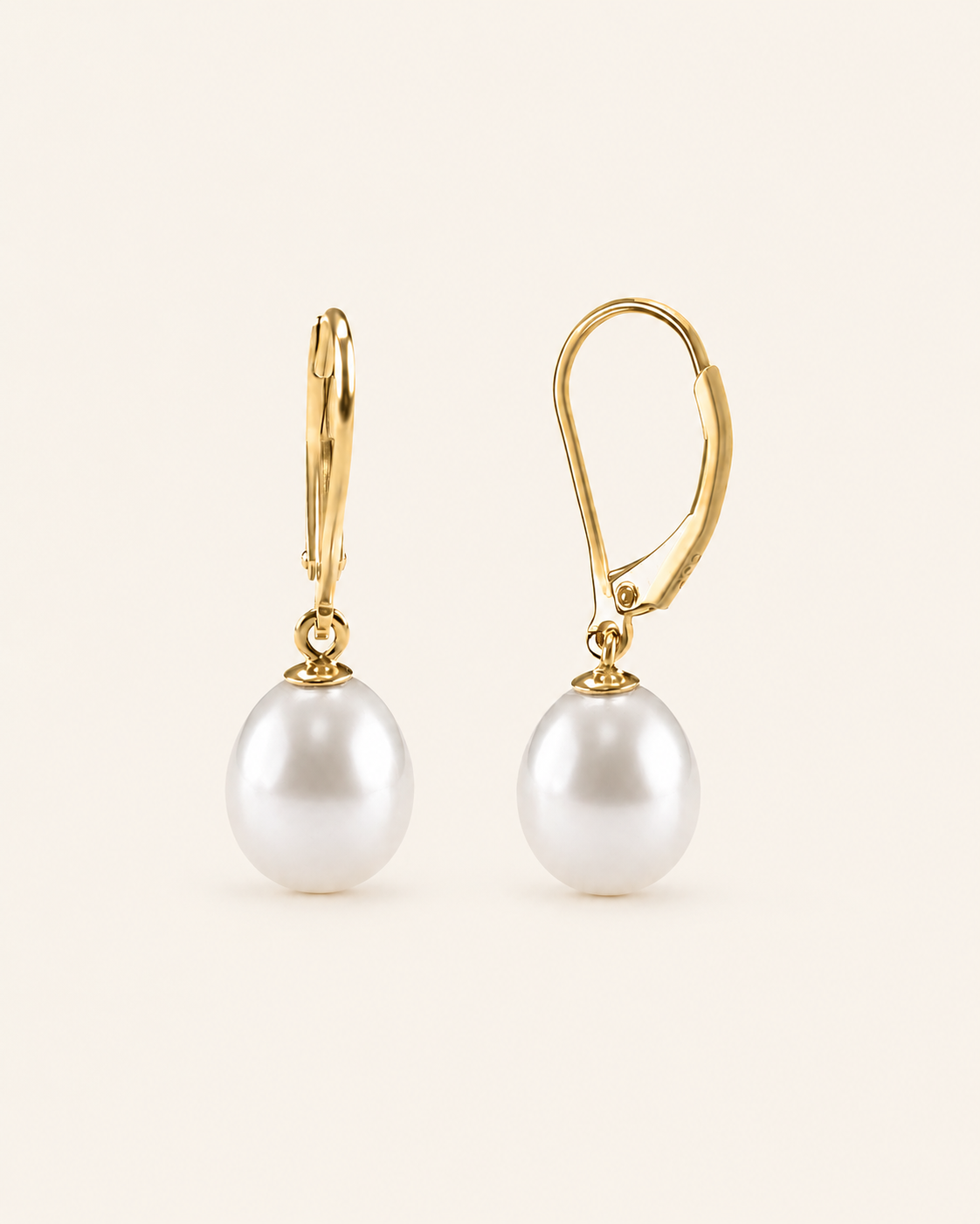 Freshwater Pearl Leverback Earrings