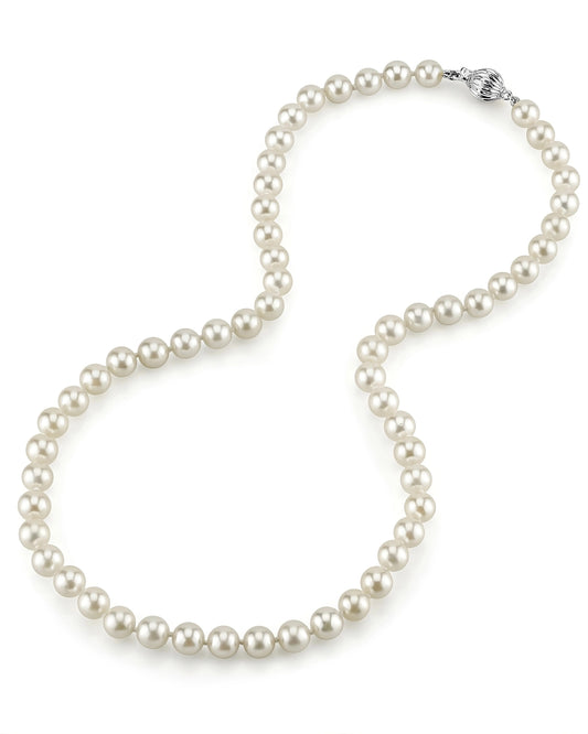 7.5-8mm Japanese Akoya Pearl Necklace 18"