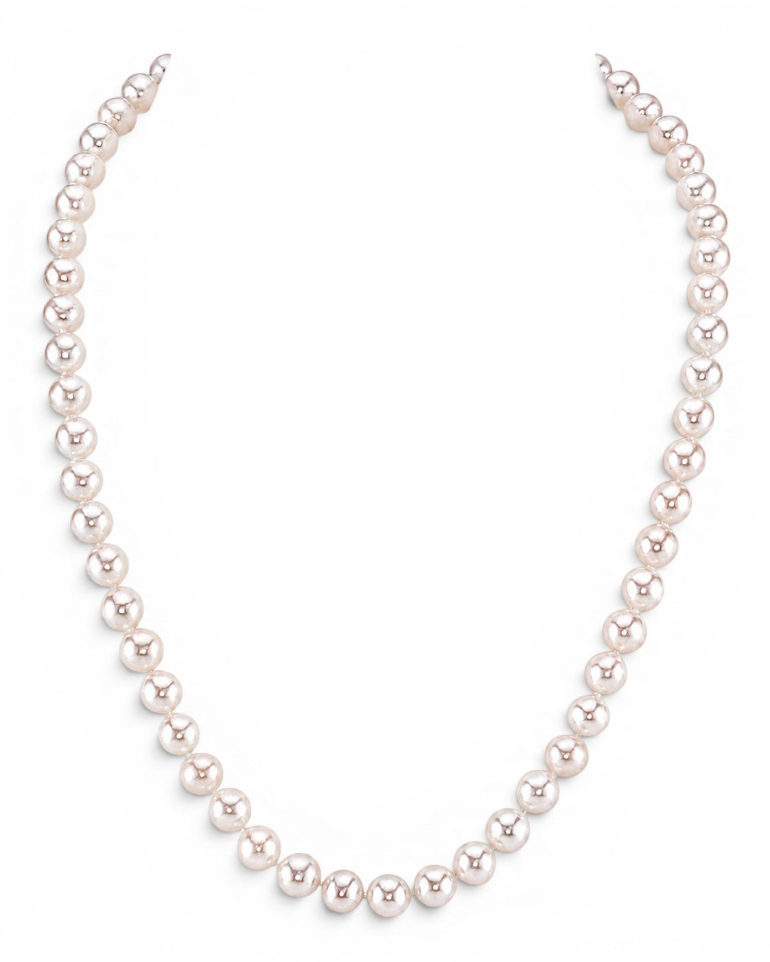 7.5–8mm white Freshwater pearl necklace, AAA grade, by Prestige Pearl.